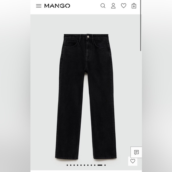 Mango Black High Rise Jeans - Picture 2 of 6